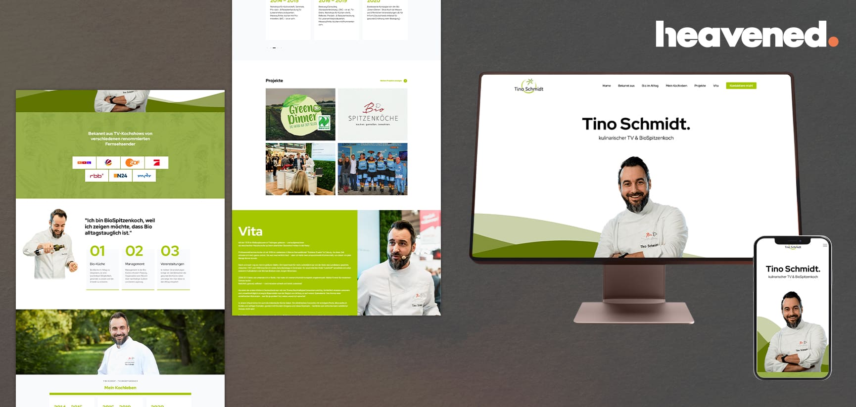 Webseite TV & BIO-Koch Tino Schmidt von heavened.