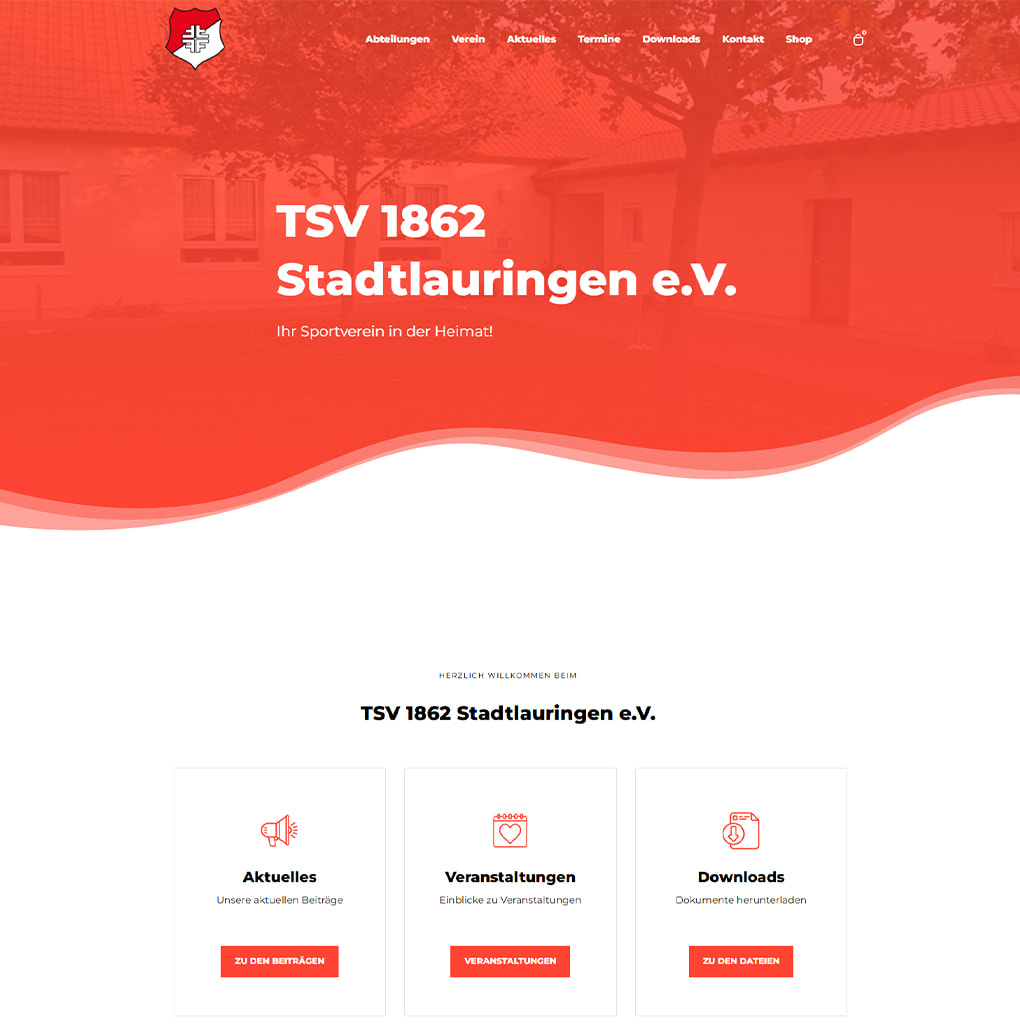 Preview Slider Webseite TSV Stadtlauringen von heavened.
