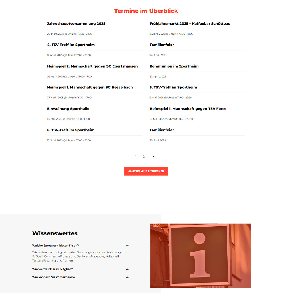 Preview Slider Webseite TSV Stadtlauringen von heavened.