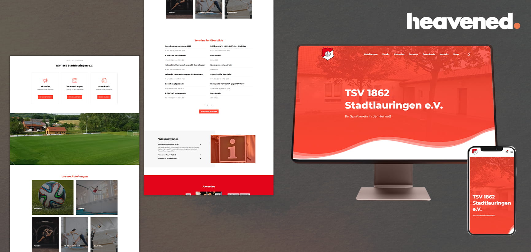 Webseite TSV Stadtlauringen von heavened.